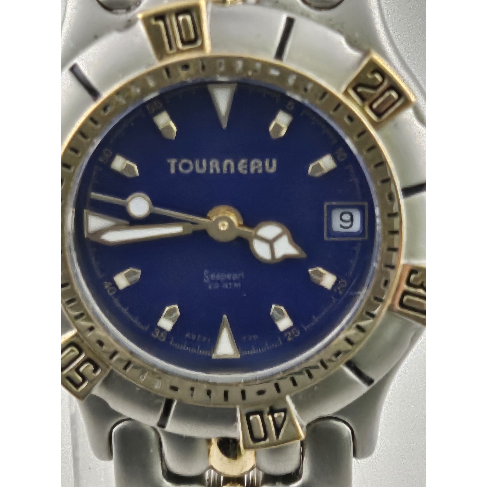 Ladies Vintage Tourneau Seapearl Dive Military Rotating Bezel New Battery Watch — image 2 of 8